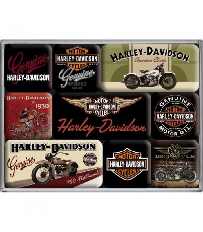 Набор из 9 магнитов Nostalgic Art "Harley Davidson Bikers" (83037)